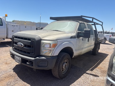 2012 Ford F-250 XL 4x4 Crew Cab Flatbed Truck (Inoperable)