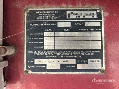 1995 Western T/A Spread Axle Flatbed Trailer