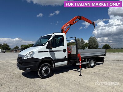 Fassi F40.22 on 2012 Iveco Daily 50 4x2 Flatbed Truck with Crane