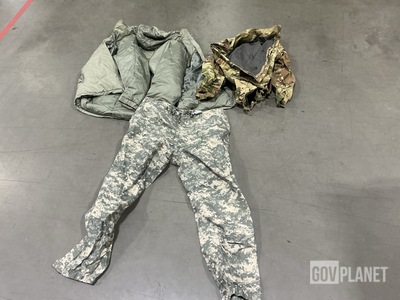 (2) Extreme Cold Weather Parkas, (10) Wet Weather Jackets & Assorted Items