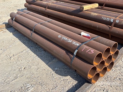 Quantity of (10) 5 1/2 in x 1/4 in x 7 ft Steel Pipe (Unused)