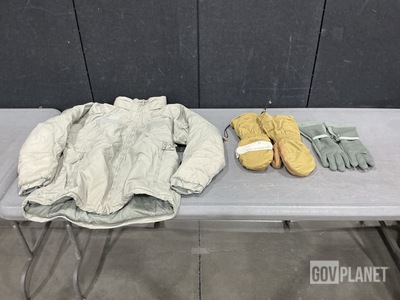 (3) Pairs of Fuel Handler’s Gloves, (18) Parkas & Assorted