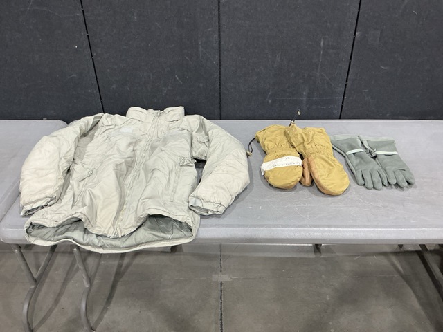 (3) Pairs of Fuel Handler&rsquo;s Gloves, (18) Parkas & Assorted