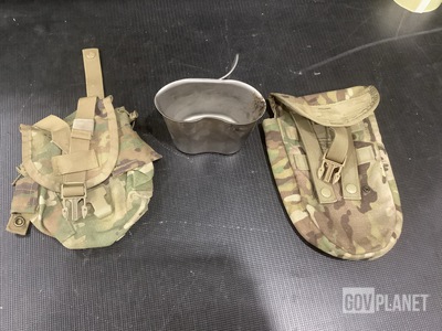 (46) Canteen Pouches, (45) Water Canteen Cups & Assorted Items