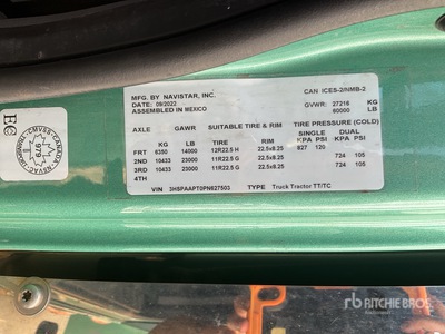 2023 International HX520 6x4 T/A Sleeper Truck Tractor