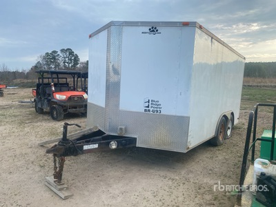 2014 Husky Cargo 14 ft T/A Remorque fermée
