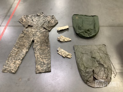 (13) Clothing Bags, (21) Coveralls, (24) Pairs of Gloves & Assorted Items