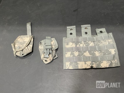 (15) M4 Three Mag Pouches, (59) Hand Grenade Pouches & Assorted Items