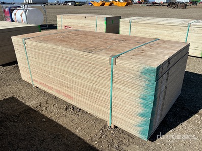 Quantity of (50) 4 ft x 8 ft x 5/8 in CSP/DFP No Stamp Plywood (Unused)
