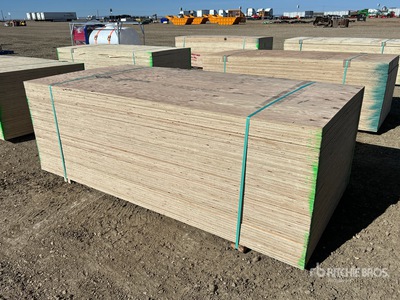 Quantity of (50) 4 ft x 8 ft x 5/8 in CSP/DFP No Stamp Plywood (Unused)