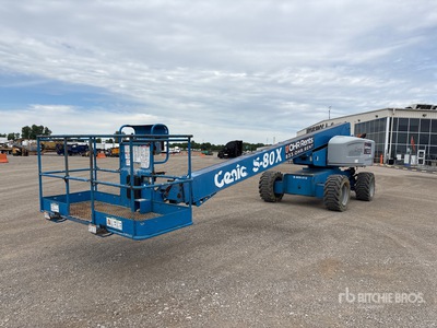 2015 Genie S-80X 4WD Diesel Telescopic Boom Lift