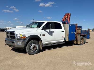 Ferrari 2450 kg Knuckle Boom on 2011 Ram 5500 SLT 4x4 Crew Cab Boom Truck