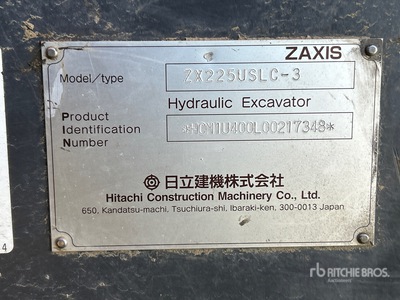 2011 Hitachi ZX225USLC-3 Tracked Excavator