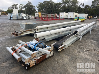 Quantity of (4) Pallets of Custom Built 24m PVC Transfer Conveyor معدات زراعية متنوعة