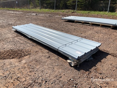 Quantity of (100) 12' Grey, Metal Roofing