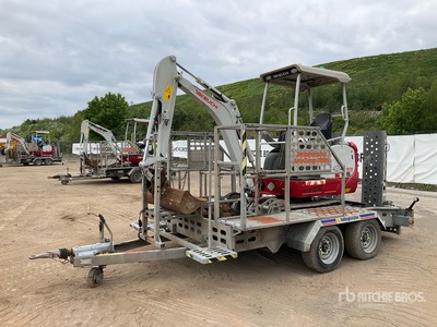 2020 Takeuchi TB216 C/W Indespension Utility Trailer and Breaker Mini Excavator