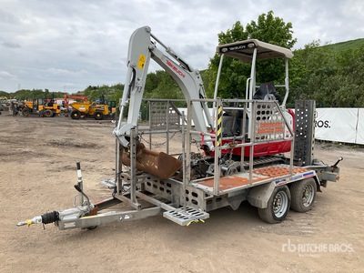 2020 Takeuchi TB216 C/W Indespension Utility Trailer and Breaker Mini Excavator