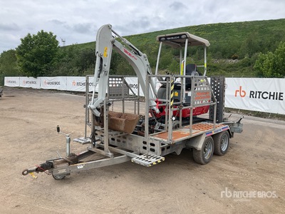 2020 Takeuchi TB216 C/W Indespension Utility Trailer and Breaker Mini Excavator