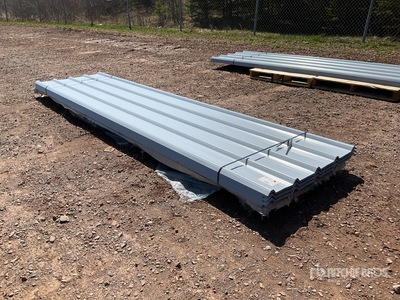 Quantity of (100) 3 ft x 12 ft Grey Metal Roofing