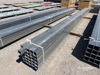 Quantity of (25) 3 in Square 11 GA Galvanized 24 ft Steel Pipe