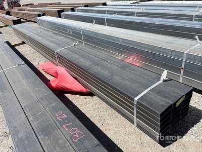 Quantity of (18) BDL 2 in x 6 in Rectangle 14 GA BLK 20 ft Steel Pipe