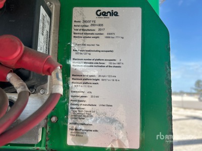 2017 Genie Z60/37 FE 4WD Hybrid Gelenkarbeitsbühne