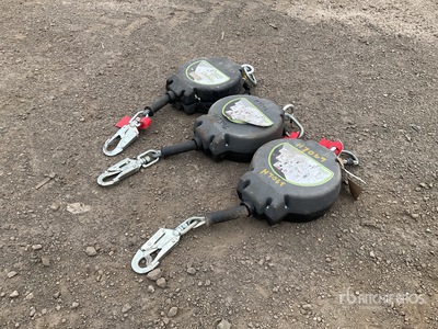 Quantity of (3) Kratos Personnel inertia reels Varios. Industrial