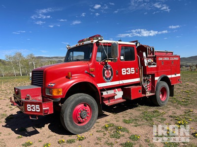 1992 International 4800 4x4 Crew Cab Fire Truck