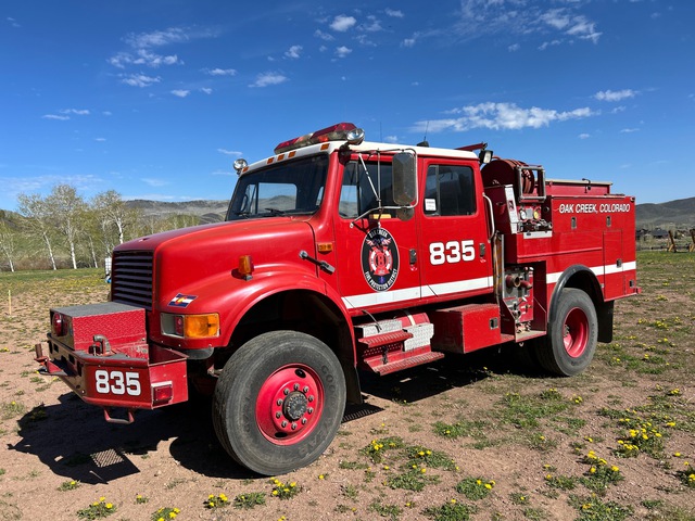 1992 International 4800 4x4 Crew Cab Fire Truck