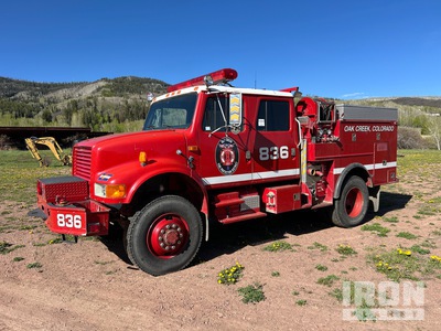 1992 International 4800 4x4 Crew Cab Fire Truck