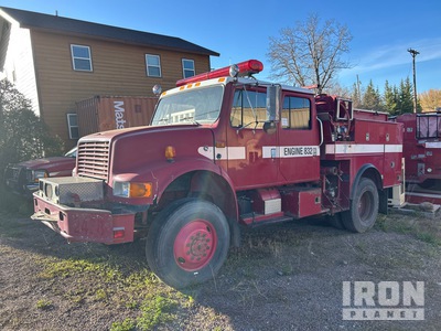 1993 International 4800 4x4 Crew Cab Fire Truck (Inoperable)