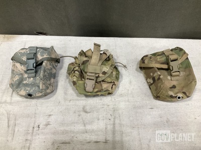 (198) Individual First Aid Kit Pouches, (112) Canteen Pouches & Assorted Items
