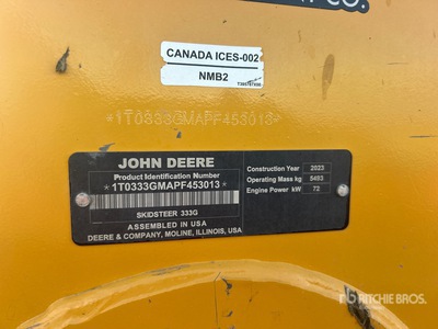 2023 John Deere 333G Two-Speed Compact Track Loader