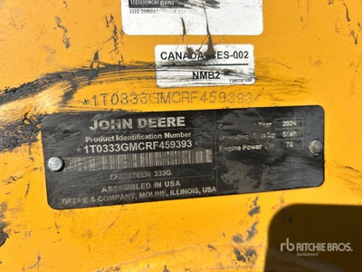 2024 John Deere 333G Kompaktowa ładowarka gąsienicowa