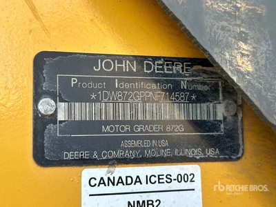 2022 John Deere 872G AWD Równiarka silnikowa