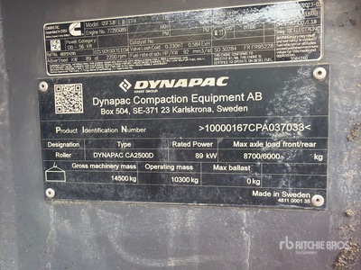 2023 Dynapac CA2500 Gładka zagęszczarka bębnowa