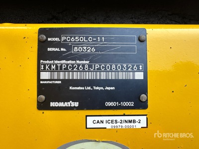2023 Komatsu PC650LC-11 VG Tracked Excavator