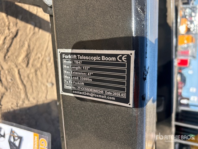 2026 GIYI GY-TB47 3300 lb Forklift Extendable Boom (Unused)