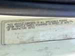General Appearance with Motor Vehicle Safety Standards Label