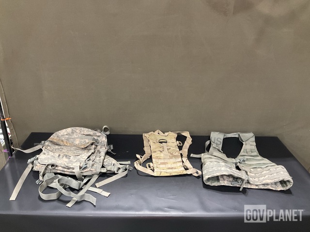 (43) Fighting Load Carriers, (54) Hydration System Carriers & Assorted Items