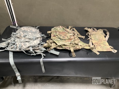 (46) Hydration System Carriers, (22) Assault Packs & Assorted Items