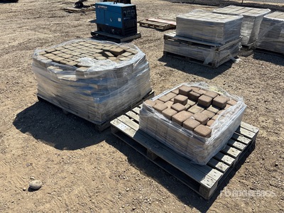 Quantity of (2) Pallets of Tan & Sandstone Cobble Stone