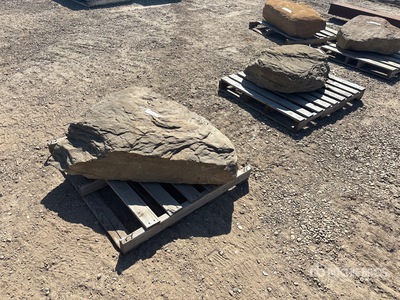 Quantity of (2) Sandstone Boulders