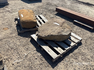 Quantity of (2) Sandstone Boulders