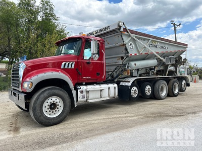 Dahms Ultra XL 18 on 2015 Mack GU713 12x4 Stone Spreader Truck