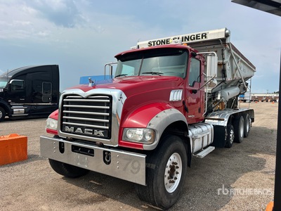 Dahms Ultra XL 18 on 2014 Mack GU713 12x4 Stone Spreader Truck