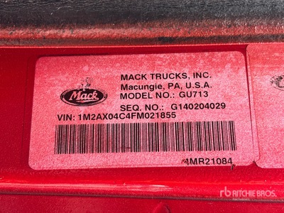 2015 Mack GU713 6x4 Mixer Truck