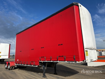 2002 MaxiTrans 8.2 m Bogie/A B-Double Lead Step Deck Curtain Side Trailer