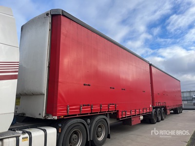 2001 MaxiTrans 8.4 m Tri/A B-Double Lead Step Deck Rimorchio centinato