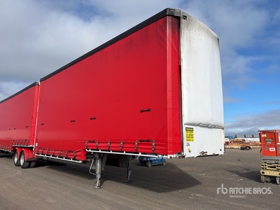 2001 MaxiTrans 8.4 m Bogie/A B-Double Lead Step Deck Remorque pour rideaux latéraux